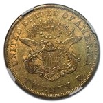 1850 $20 Liberty Gold Double Eagle AU-53 NGC