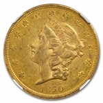 1850 $20 Liberty Gold Double Eagle AU-55 NGC