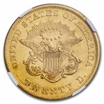 1850 $20 Liberty Gold Double Eagle AU-55 NGC