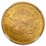 1850 $20 Liberty Gold Double Eagle AU-55 NGC