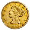 1850 $5 Liberty Gold Half Eagle XF