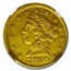 1850 $5 Moffat & Co. Liberty Gold Half Eagle AU-55 NGC