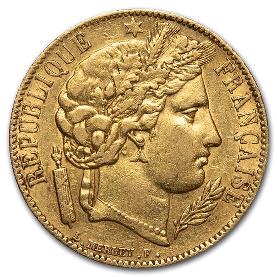 1850-A France Gold 20 Francs Early Head Ceres AU 1850-A France Gold 20 Francs Early Head Ceres AU