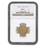 1850-C $5 Liberty Gold Half Eagle AU-55 NGC (Weak C)