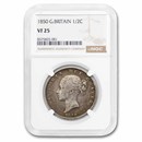 1850 Great Britain Silver Half Crown Victoria VF-25 NGC