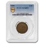 1850 Half Cent XF-40 PCGS (Brown)