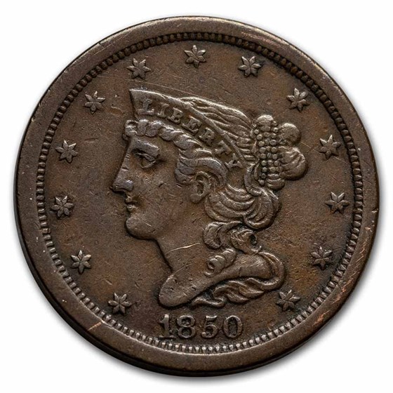 1850 Half Cent XF 1850 Half Cent XF