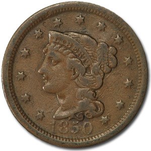 1850 Large Cent Fine
