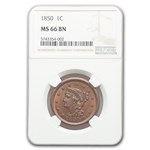 1850 Large Cent MS-66 NGC (Brown)