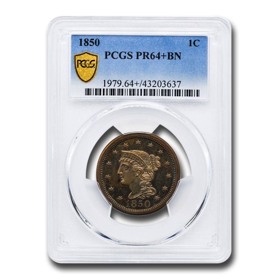 1850 Large Cent PR-64+ PCGS (Brown)