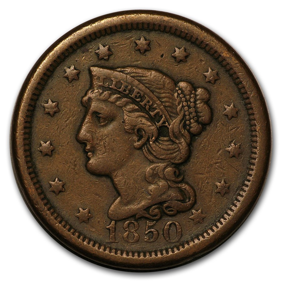 1850 Large Cent VF