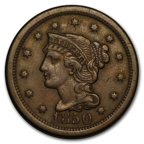 1850 Large Cent XF-45