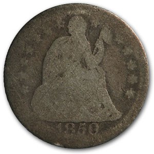 1850 Liberty Seated Dime AG