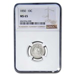 1850 Liberty Seated Dime MS-65 NGC