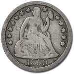 1850 Liberty Seated Dime VF