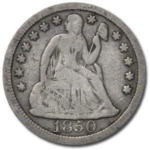 1850 Liberty Seated Dime VF 1850 Liberty Seated Dime VF