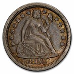 1850 Liberty Seated Dime XF (Details)