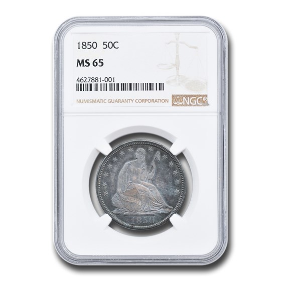 1850 Liberty Seated Half Dollar MS-65 NGC 1850 Liberty Seated Half Dollar MS-65 NGC