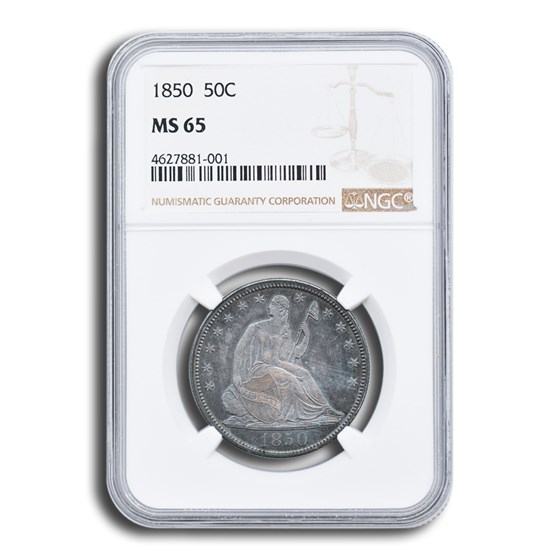 1850 Liberty Seated Half Dollar MS-65 NGC