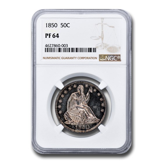 1850 Liberty Seated Half Dollar PF-64 NGC 1850 Liberty Seated Half Dollar PF-64 NGC