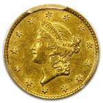 1850-O $1 Liberty Head Gold AU-58 PCGS CAC