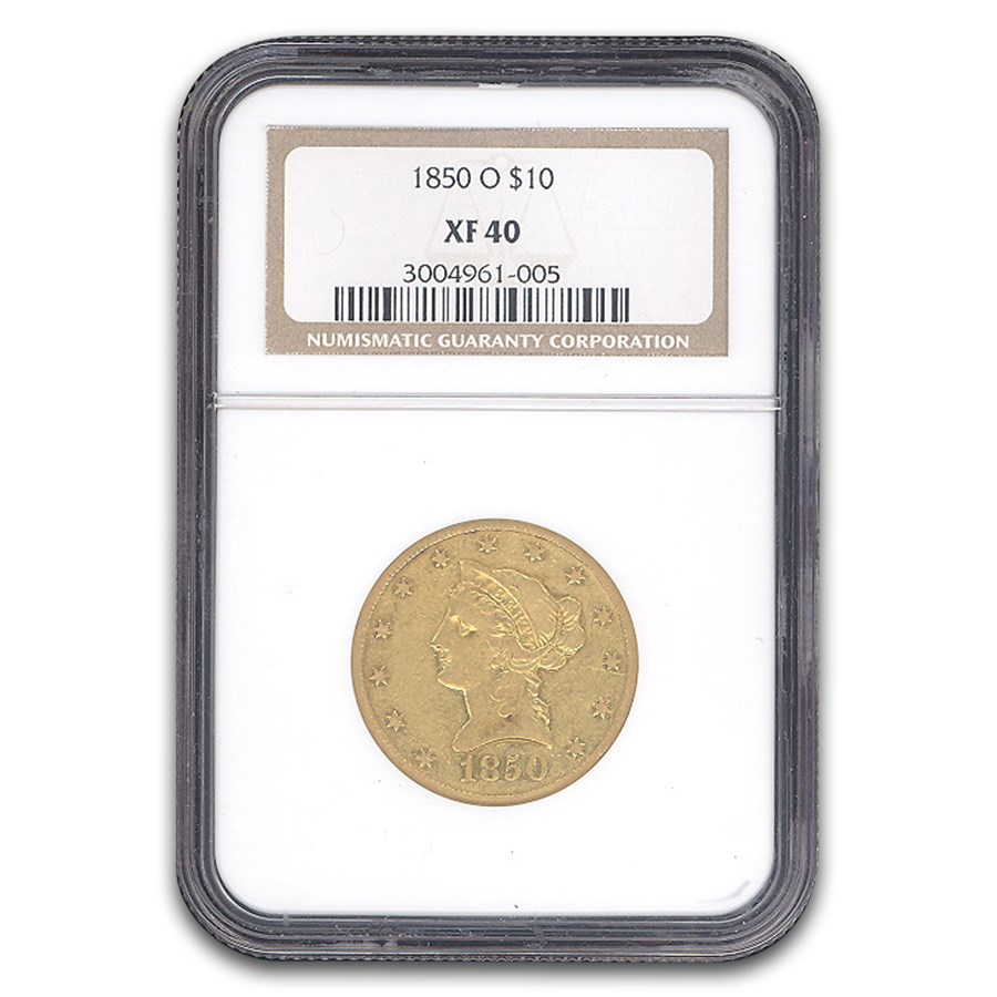 1850-O $10 Liberty Gold Eagle XF-40 NGC