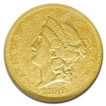 1850-O $20 Liberty Gold Double Eagle AU-53 NGC