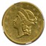 1850-O $20 Liberty Gold Double Eagle AU-55+ NGC