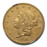 1850-O $20 Liberty Gold Double Eagle XF-45 NGC
