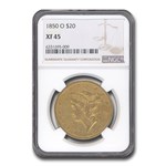 1850-O $20 Liberty Gold Double Eagle XF-45 NGC