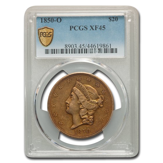 1850-O $20 Liberty Gold Double Eagle XF-45 PCGS