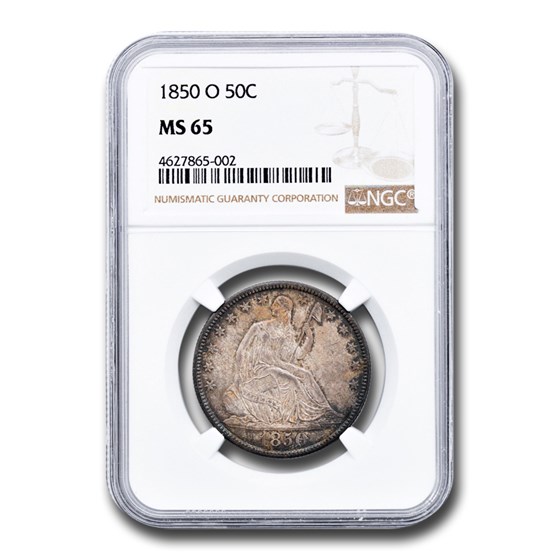 1850-O Liberty Seated Half Dollar MS-65 NGC 1850-O Liberty Seated Half Dollar MS-65 NGC
