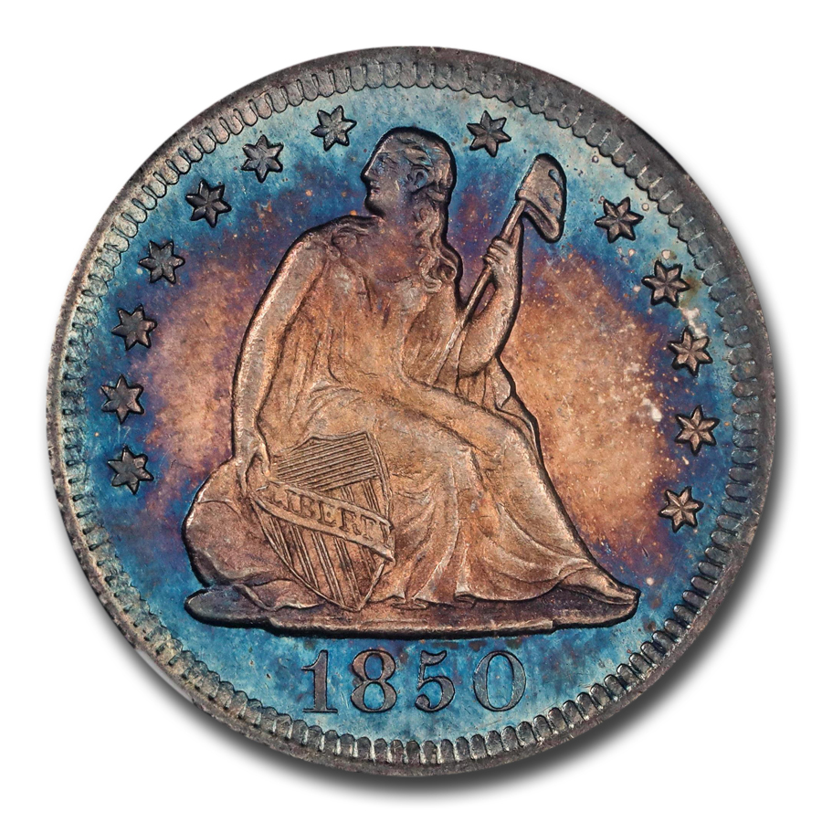 1850 (None) Phil Seated Liberty Quarter Value - APMEX