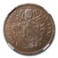 1850-R Italy Papal States Baiocco Pius IX MS-64 NGC (Brown)