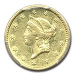 1851 $1 Liberty Head Gold AU-50 PCGS (SS Central America)