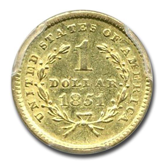 Buy 1851 $1 Liberty Head Gold AU-50 PCGS (SS Central America) | APMEX