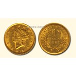 1851 $1 Liberty Head Gold MS-61 Details (Obv Scratch)