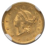1851 $1 Liberty Head Gold MS-63 NGC