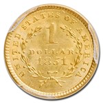 1851 $1 Liberty Head Gold MS-63 PCGS