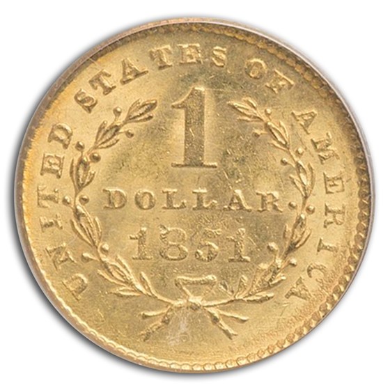 Buy 1851 $1 Liberty Head Gold MS-64 PCGS | APMEX