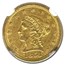 1851/1-O $2.50 Liberty Gold Quarter Eagle AU-55 NGC