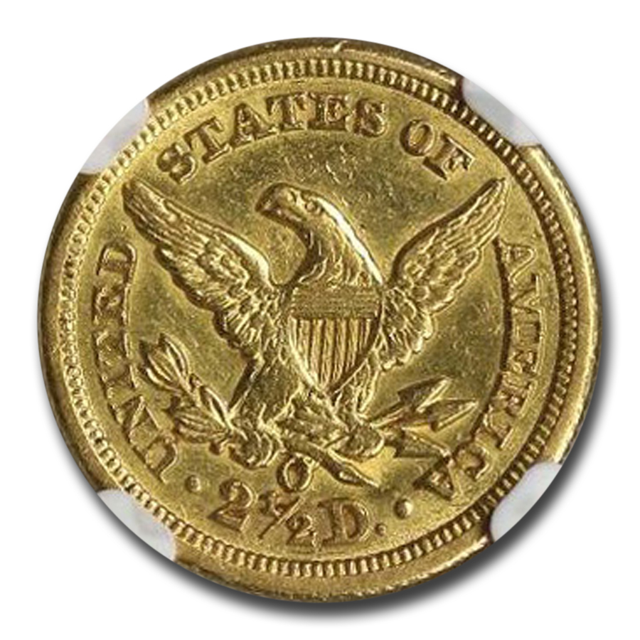 Buy 1851/1-O $2.50 Liberty Gold Quarter Eagle AU-58 NGC (VP-001