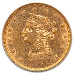 1851 $10 Liberty Gold Eagle AU-55 NGC