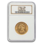 1851 $10 Liberty Gold Eagle AU-55 NGC