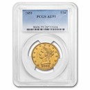 1851 $10 Liberty Gold Eagle AU-55 PCGS