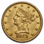 1851 $10 Liberty Gold Eagle XF