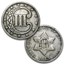 1851-1862 Three Cent Silver Fine/VF