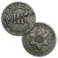 1851-1862 Three Cent Silver Fine/VF