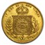 1851-1889 Brazil Gold 10,000 Reis Pedro II Avg Circ (Random)