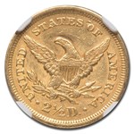 1851 $2.50 Liberty Gold Quarter Eagle AU-53 NGC